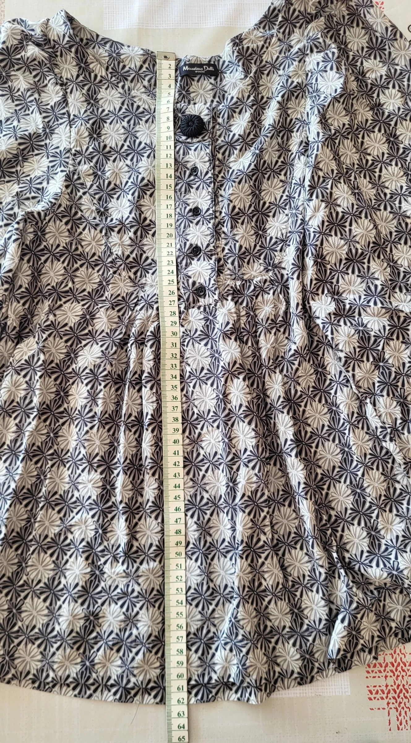 Blusa Elegante Massimo Dutti PP/TFr36-Cinza&Preto-estampado Floral & Fluido 100%Seda em Ótimo Estado – photo 11